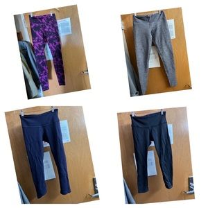 3 pairs size 4 lululemon pants